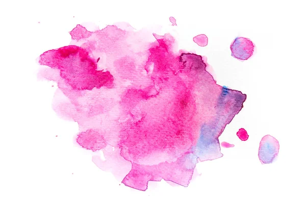 Abstraktes Aquarell rosa Fleck — Stockfoto