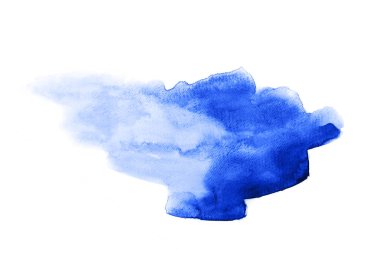 Soyut suluboya mavi leke