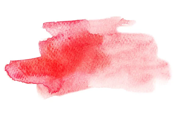Mancha vermelha aquarela abstrata — Fotografia de Stock
