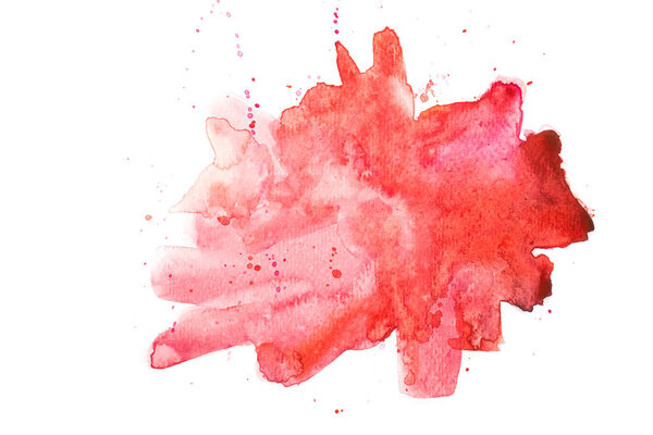 Abstract watercolor red stain