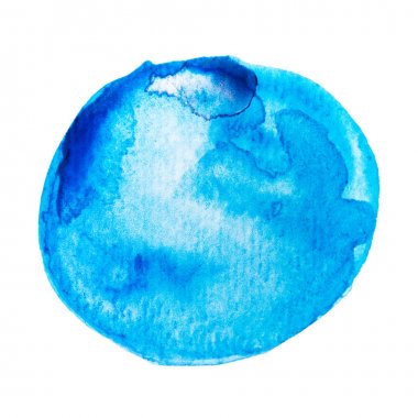 Suluboya daire üzerinde beyaz izole