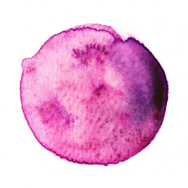 Suluboya daire üzerinde beyaz izole