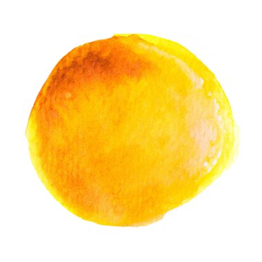 Suluboya daire üzerinde beyaz izole