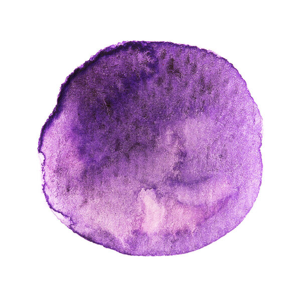 Watercolor circle isolated on white