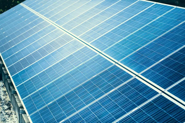 Mnoho solárních panelů — Stock fotografie