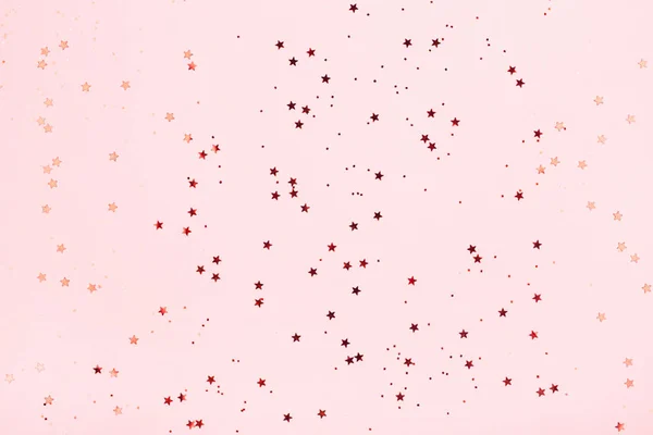 Background with delicate red star glitter — Stock Photo, Image