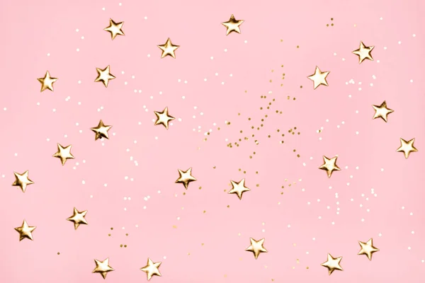 Golden stars glitter — Stock Photo, Image