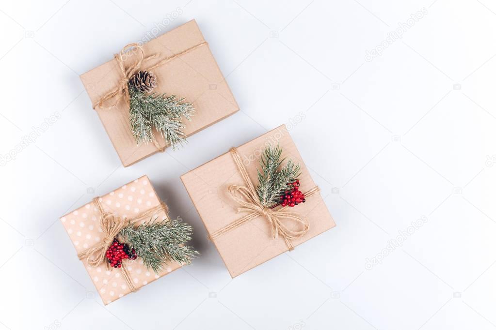 Three vintage Christmas gift boxes