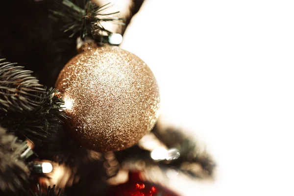 Fir branch with ball — Stock Photo, Image