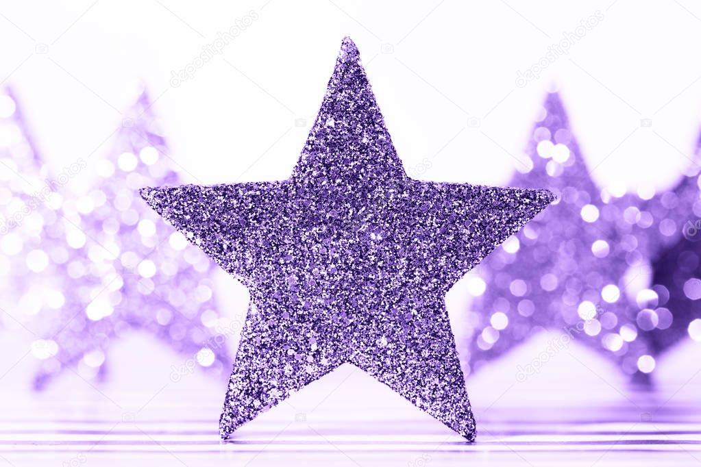 Textured glittering Ultra Violet stars o