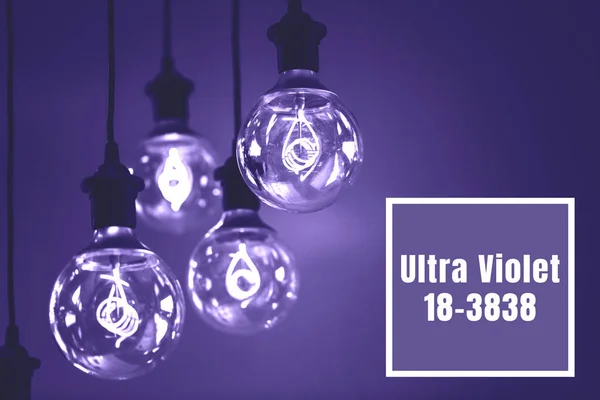 Group Ultra Volet Lamps Interesting Shape Tungsten Filament — Stock Photo, Image