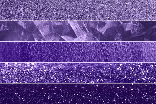 Набор Ультрафиолетовых Игристых Фоновых Текстур Размытый Глиттерный Фон Мигающими Звездами — стоковое фото