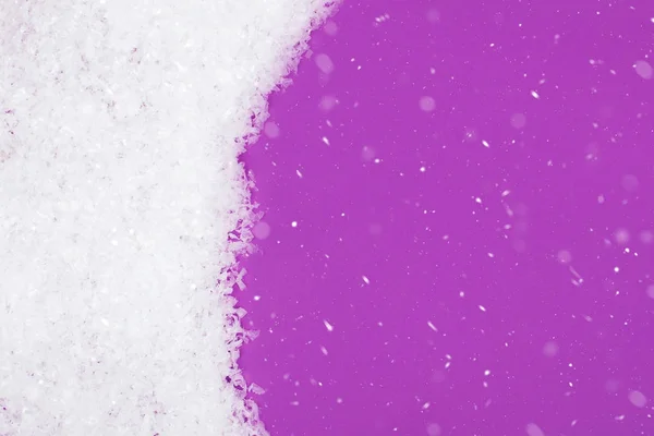 Snowy Background Ultraviolet Trendy Background Snowfall Christmas Mood — Stock Photo, Image