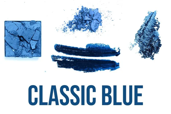 Colagem criativa com cor azul — Fotografia de Stock