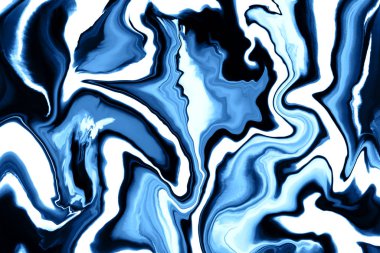 Soyut siyah ve mavi sıvı sanat arka planı.