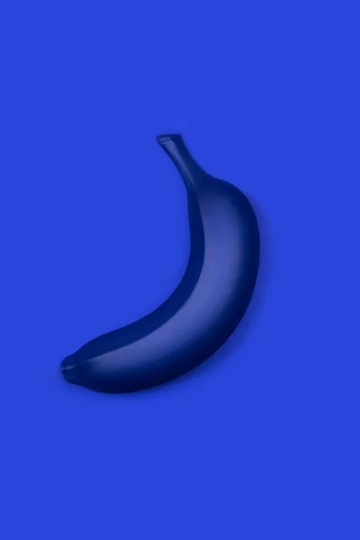 Banana azul em azul — Fotografia de Stock