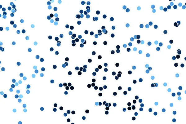 Blaue Glitzerkreise isoliert auf Weiß — Stockfoto