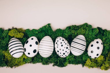 Easter edds on a moss