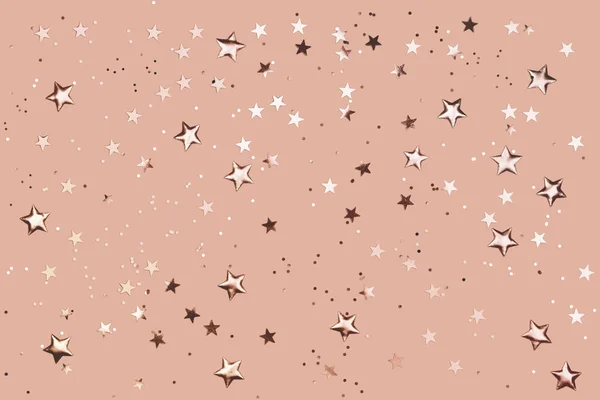 Vallende Confetti Achtergrond Sparkles Pastel Koraal Trendy Achtergrond Feestelijke Achtergrond — Stockfoto