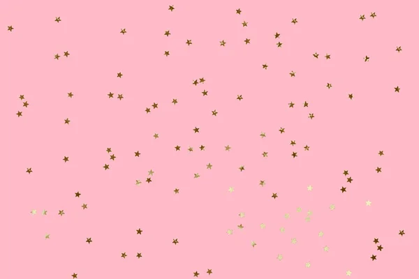 Vallende Confetti Achtergrond Sparkles Roze Pastel Trendy Achtergrond Feestelijke Achtergrond — Stockfoto