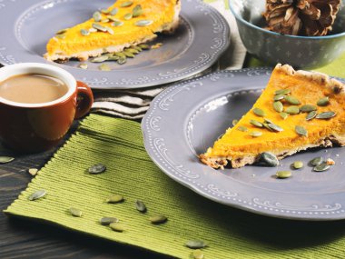 Kabak pasta ve kahve dilim