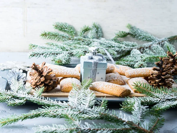 Inverno casa fez biscoitos para o Natal — Fotografia de Stock