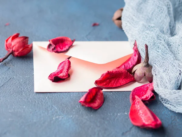 Pink envelope for romantic love letter