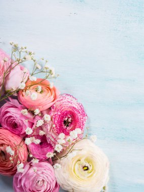 Güzel çiçek çerçeve buket turkuaz Tarih