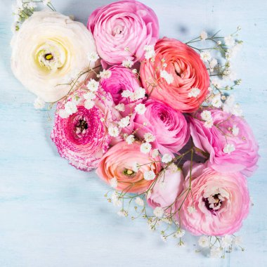 Güzel çiçek çerçeve buket turkuaz Tarih