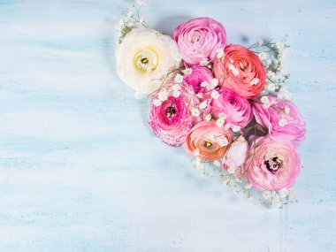 Güzel çiçek çerçeve buket turkuaz Tarih