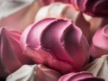 Makro çekim renkli beze tatlılar