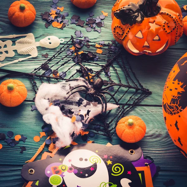Halloween party decorations and sweets