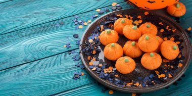 Kabak şekil Cadılar Bayramı hatmi çocuklar için