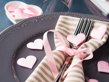 Sevgililer günü romantik tarih kavramı mumlar ile