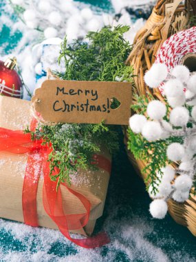 neşeli Noel tebrik kartı hediye