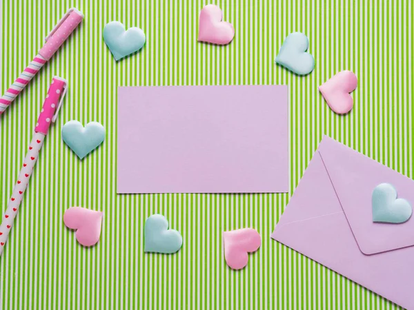 Valentines day concept with card — Stock Photo, Image