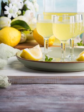 Ev yapımı limoncello stemmed gözlük