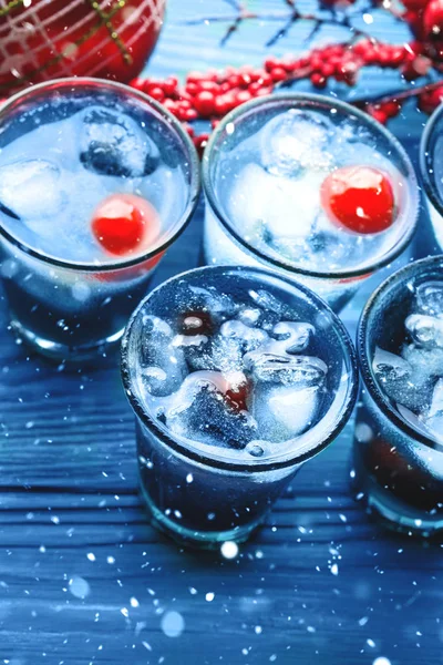 Різдвяна вечірка класичний синій напій з льодом — стокове фото