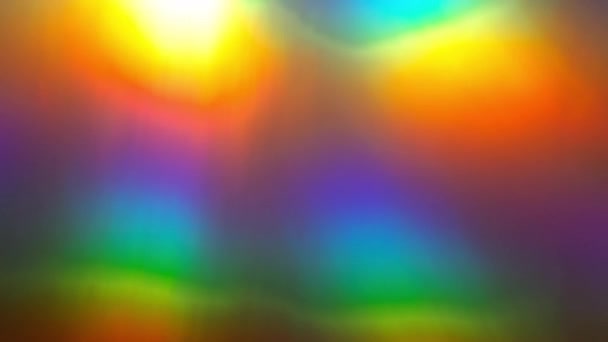 Regenbogen abstrakt leuchtendes Licht Hintergrund — Stockvideo