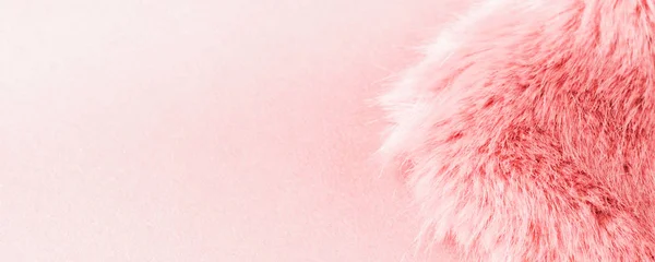 Ροζ faux γούνα λεπτομέρεια επίπεδη θέσει. Μέσα κοινωνικής δικτύωσης — Φωτογραφία Αρχείου