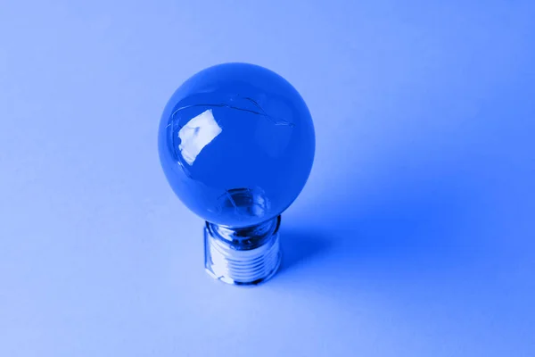 Classic blue solar light bulb concept — 스톡 사진