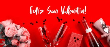 Feliz San Valentin. İspanyolca Sevgililer Günü