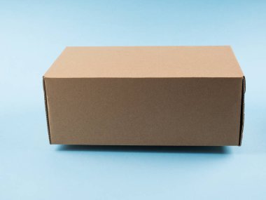 Temassız teslimat konsepti. Karton kutu.