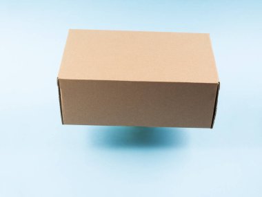 Temassız teslimat konsepti. Karton kutu.