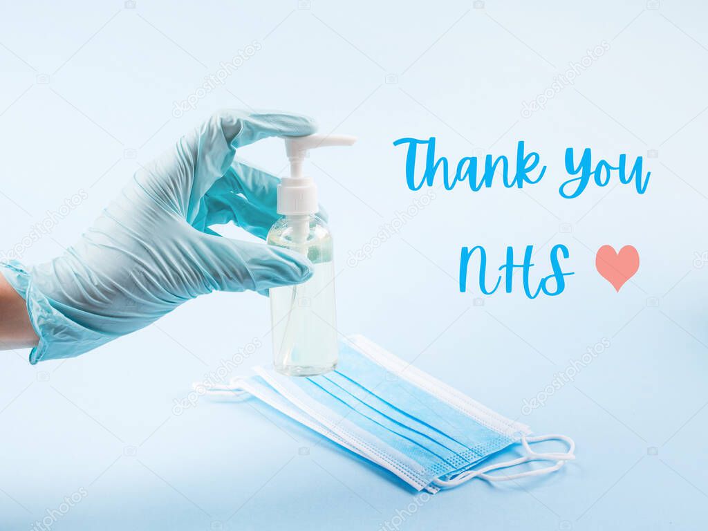 Thank you card for nhs staff on blue