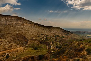 Sicilya manzara Arial görünümü