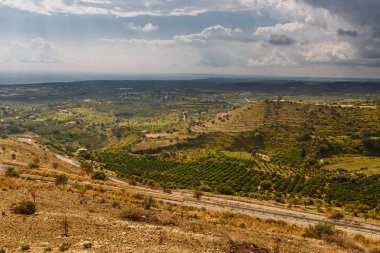 Sicilya manzara Arial görünümü
