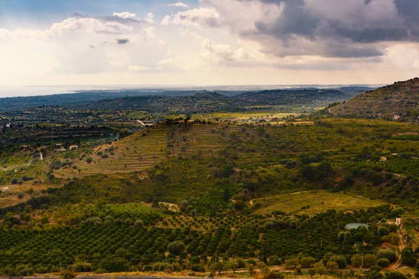 Vista aérea del paisaje siciliano — Foto de Stock