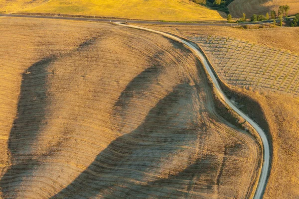 Vue aérienne de la route sinueuse — Photo