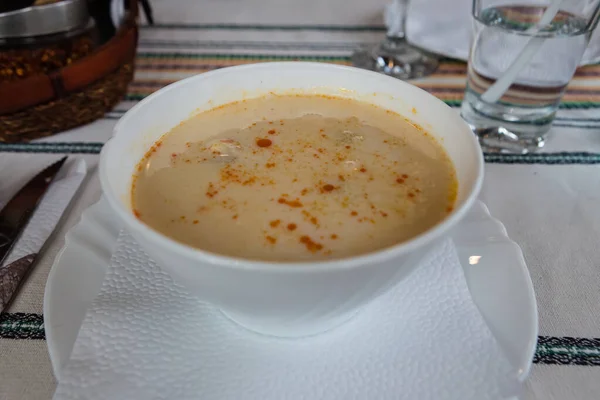 Chorba Bulgarian Sour Soup Made Tripe — Stock Photo, Image